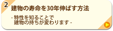 2.建物の寿命を30年伸ばす方法 - 特性を知ることで建物の持ちが変わります -