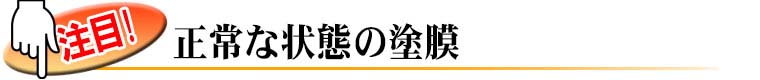 注目！正常な状態の塗膜